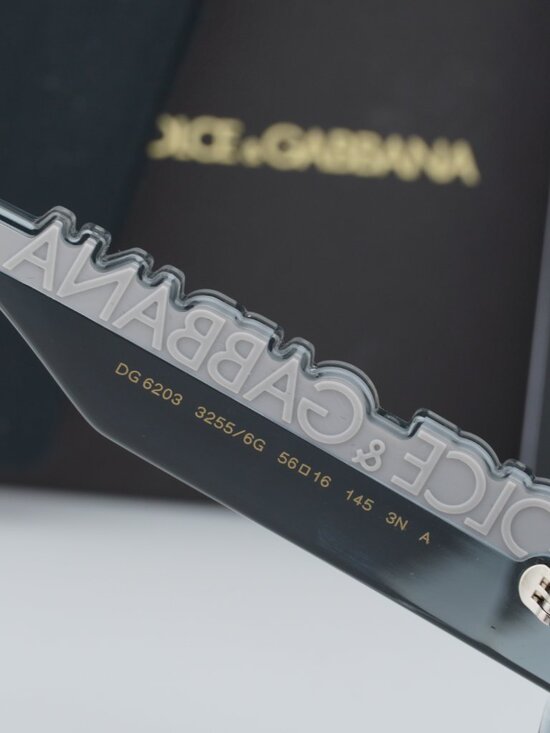 Dolce & Gabbana DG6203 32556G Rectangle Sunglasses - Grey